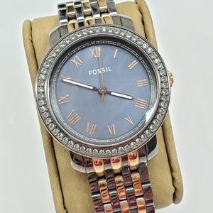 Mixed Metal Fossil Boyfriend Watch